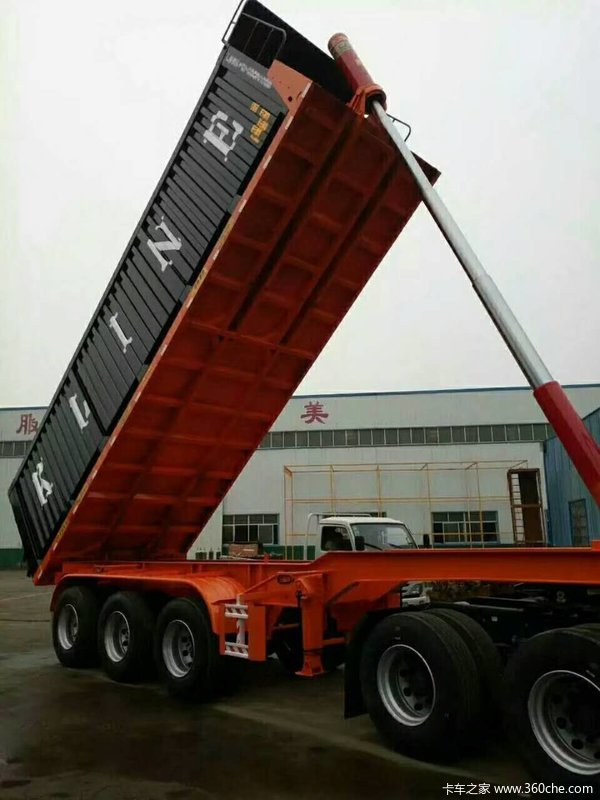 后翻侧翻自卸半挂车图片
