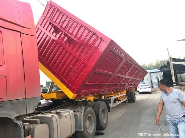 后翻侧翻自卸半挂车图片