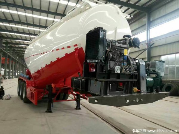 粉煤物料下灰车粉粒物料运输半挂车图片