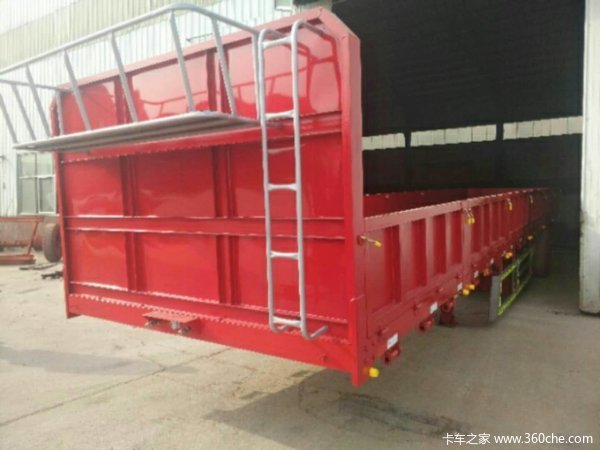 承载力强，专业设计拉钢筋鹅卵石废铁散货专用栏板式半挂车图片