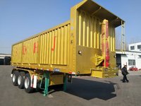 8.5米平板后翻自卸半挂车980钢材自卸半挂车图片