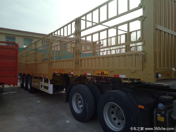 13米高低板仓栏保拉50吨仓栅式半挂车图片
