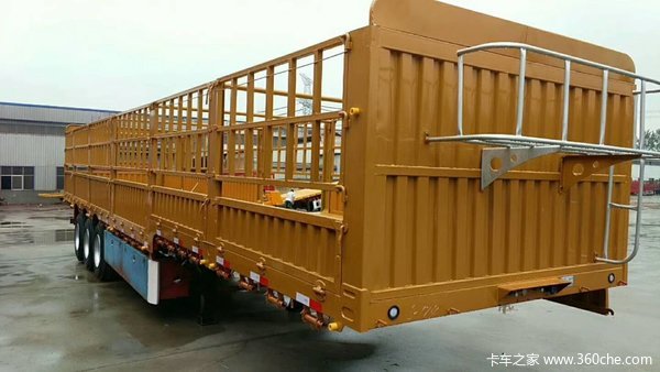 13米高低板仓栏保拉50吨仓栅式半挂车图片