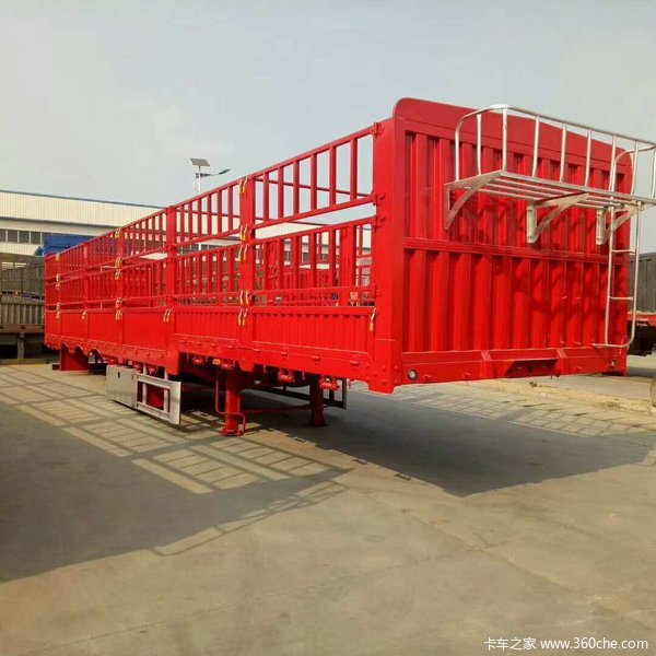 13米高低板仓栏保拉50吨仓栅式半挂车图片
