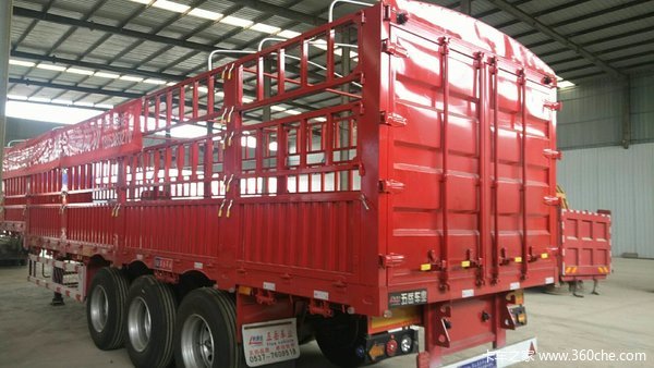 13米高低板仓栏仓栅式半挂车图片