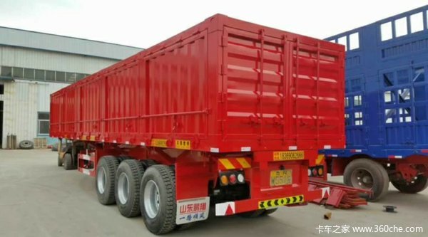 轻型11米侧翻自卸车60高自卸半挂车图片