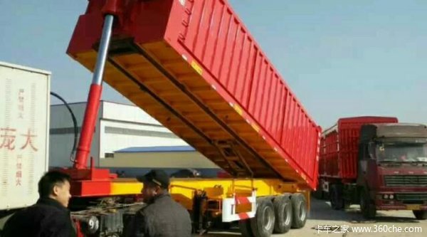 轻型11米侧翻自卸车60高自卸半挂车图片