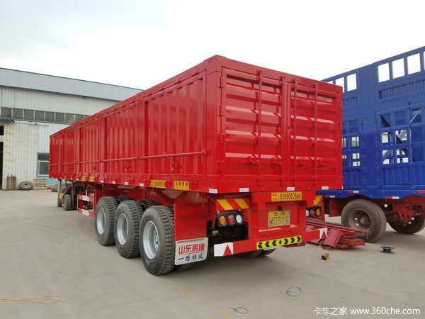 轻型11米侧翻自卸车60高自卸半挂车图片