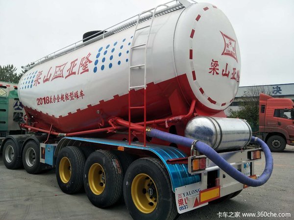 36立方自重仅5.5吨！超轻型散装水泥罐车，罐车专用合金高强耐磨钢制作罐式半挂车图片