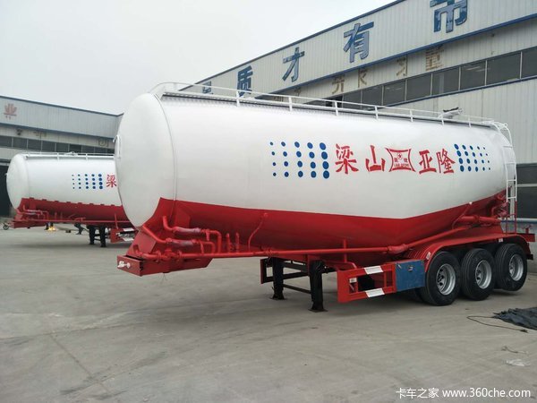 36立方自重仅5.5吨！超轻型散装水泥罐车，罐车专用合金高强耐磨钢制作罐式半挂车图片