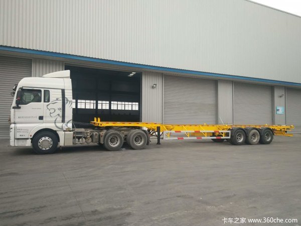 14.95米（48尺骨驾车）全国可提档骨架式集装箱半挂车图片