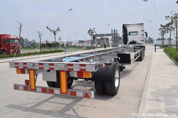 14.95米（48尺骨驾车）全国可提档骨架式集装箱半挂车图片