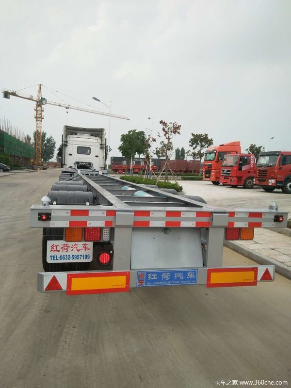 14.95米（48尺骨驾车）全国可提档骨架式集装箱半挂车图片