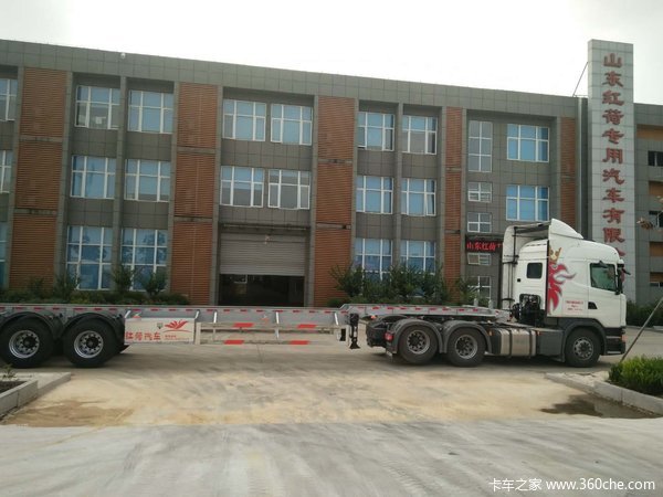 14.95米（48尺骨驾车）全国可提档骨架式集装箱半挂车图片