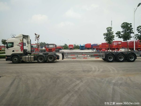 14.95米（48尺骨驾车）全国可提档骨架式集装箱半挂车图片