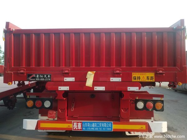 山东鑫阳专业制造十三米标车侧翻自卸半挂车图片