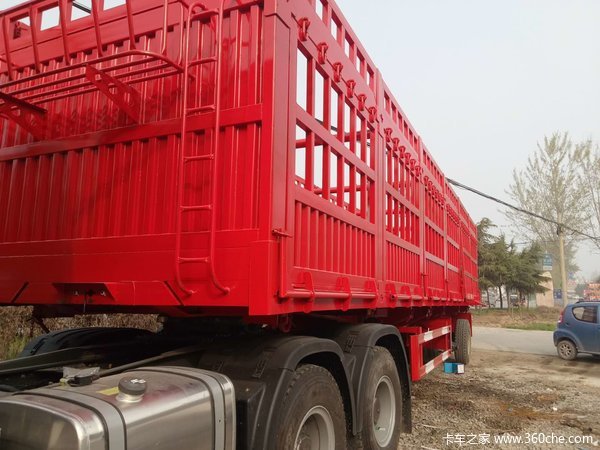 平板侧翻平板式半挂车图片