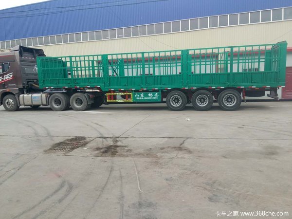 平板侧翻平板式半挂车图片