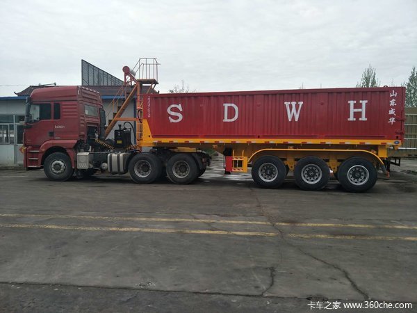 山东挂车厂家直销自卸半挂车图片
