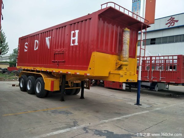 山东挂车厂家直销自卸半挂车图片