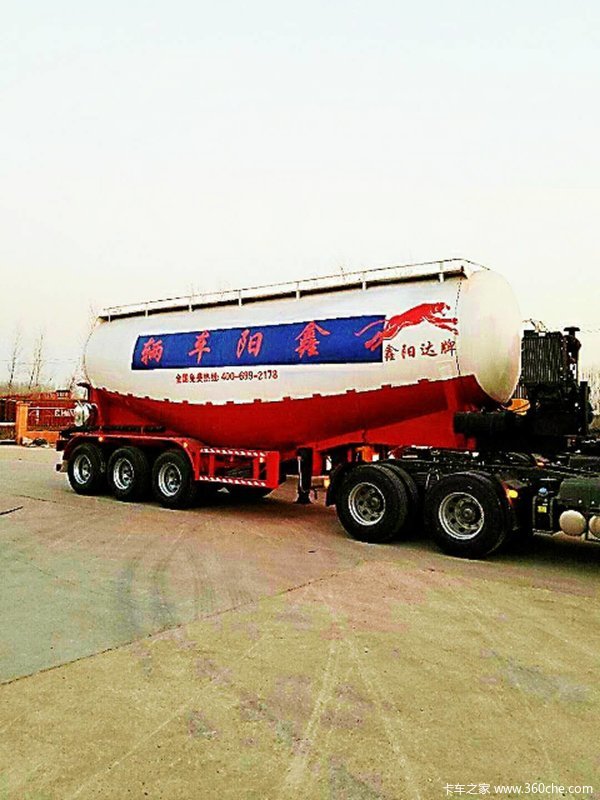 山东鑫阳专业制造散装水泥半挂车粉粒物料运输半挂车图片