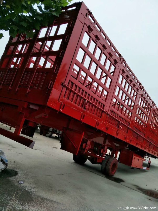 13米隐形仓栏侧翻仓栅式半挂车图片