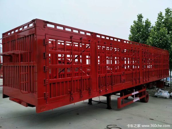 13米隐形仓栏侧翻仓栅式半挂车图片
