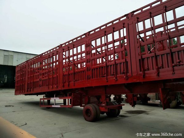 13米隐形仓栏侧翻仓栅式半挂车图片