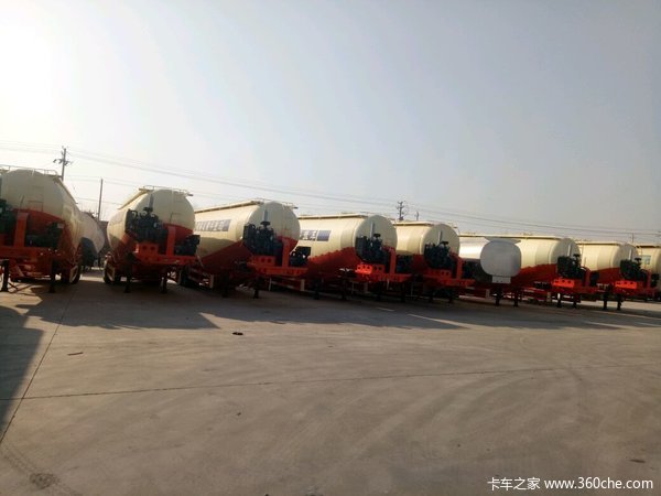 散装水泥罐车，下灰车，厂家直销粉粒物料运输半挂车图片