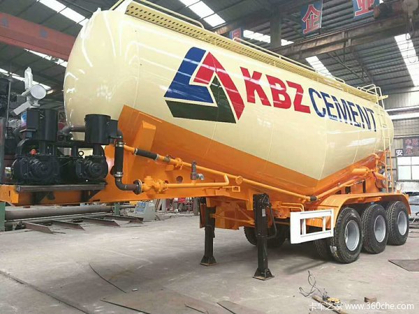 散装水泥罐车，下灰车，厂家直销粉粒物料运输半挂车图片