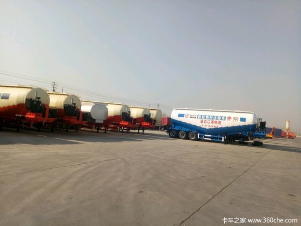 散装水泥罐车，下灰车，厂家直销粉粒物料运输半挂车图片