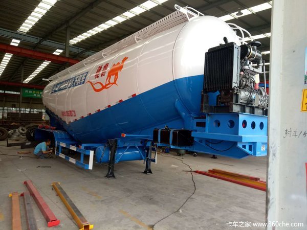 散装水泥罐车，下灰车，厂家直销粉粒物料运输半挂车图片