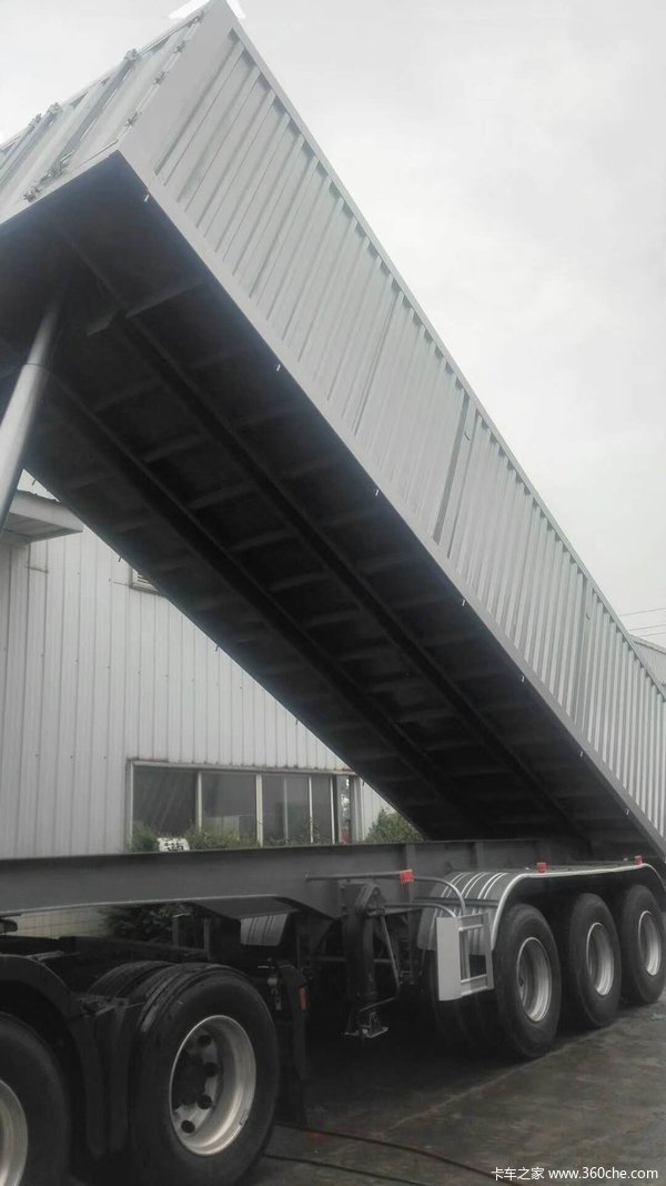 平板后翻，侧翻，苍蓝车销售厢式半挂车图片