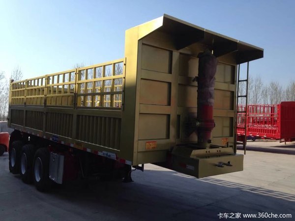 平板后翻，侧翻，苍蓝车销售厢式半挂车图片