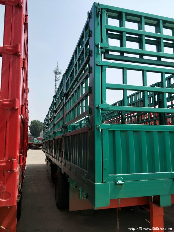 13米重型拉粮车仓栅式半挂车图片