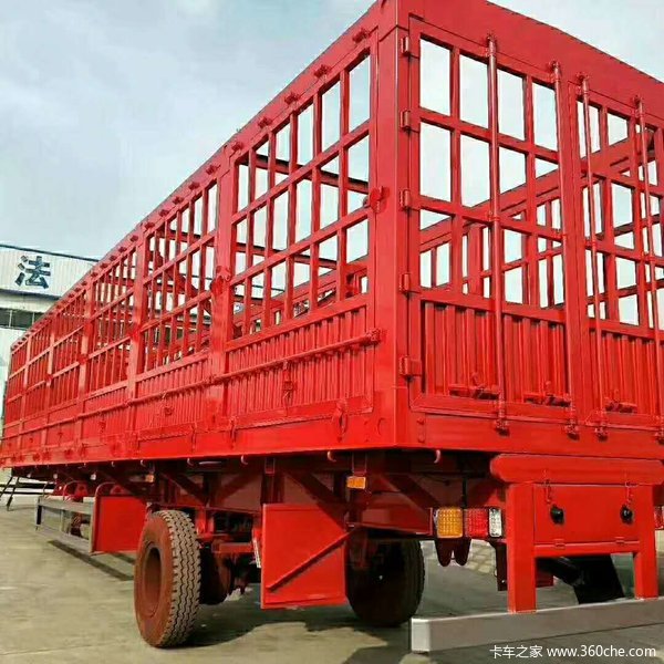 高配置高强板，保拉60T花篮半挂车仓栅式半挂车图片