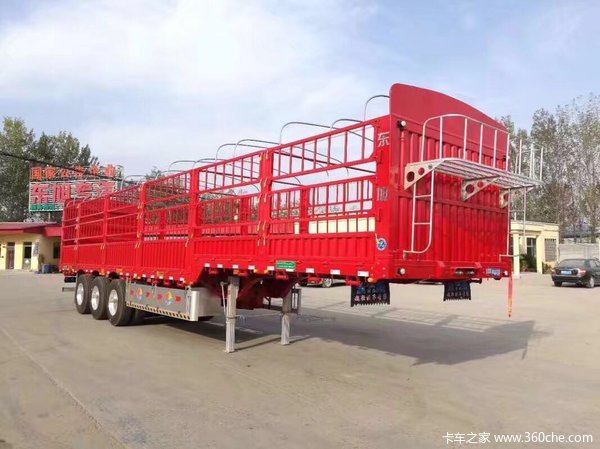 13米花栏半挂车仓栅式半挂车图片
