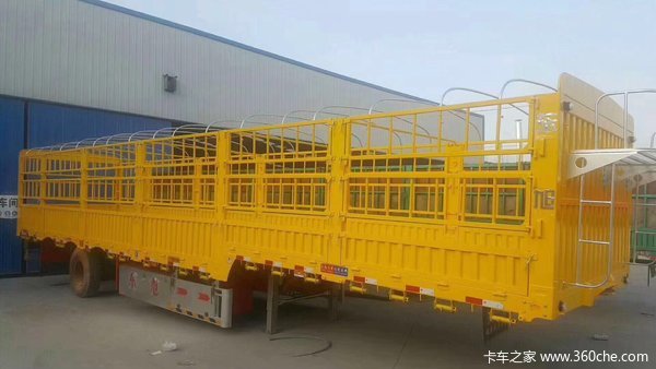 13米花栏半挂车仓栅式半挂车图片
