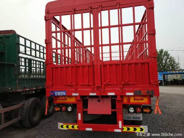 宏驰挂车仓栅式半挂车图片