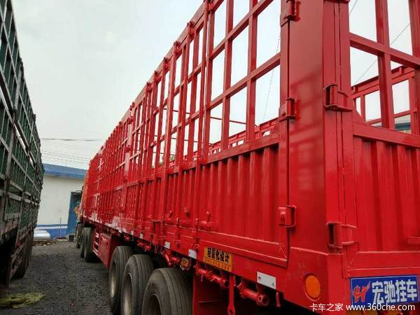 宏驰挂车仓栅式半挂车图片