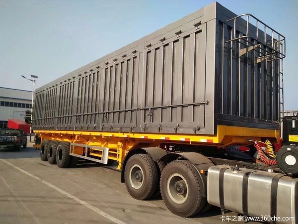 隐形仓栅侧翻，平板侧翻，一体侧翻！（厂家直销）自卸半挂车图片