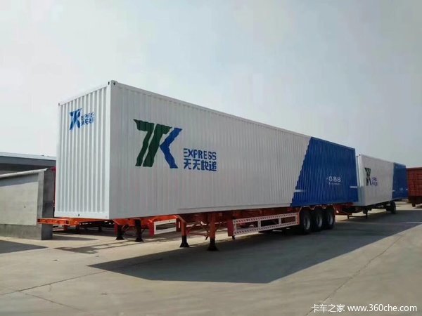 集装箱骨架车，物流主力车型！集装箱式半挂车图片