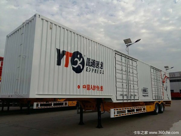 集装箱骨架车，物流主力车型！集装箱式半挂车图片