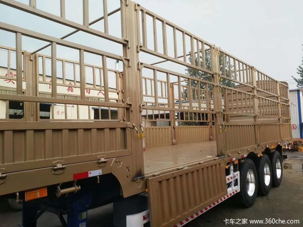 13米花篮出售仓栅式半挂车图片