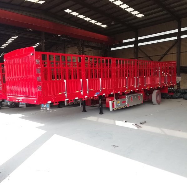 苍栏半挂车，隐形苍蓝侧翻，厂家直销，质量保障仓栅式半挂车图片