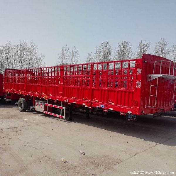 苍栏半挂车，隐形苍蓝侧翻，厂家直销，质量保障仓栅式半挂车图片