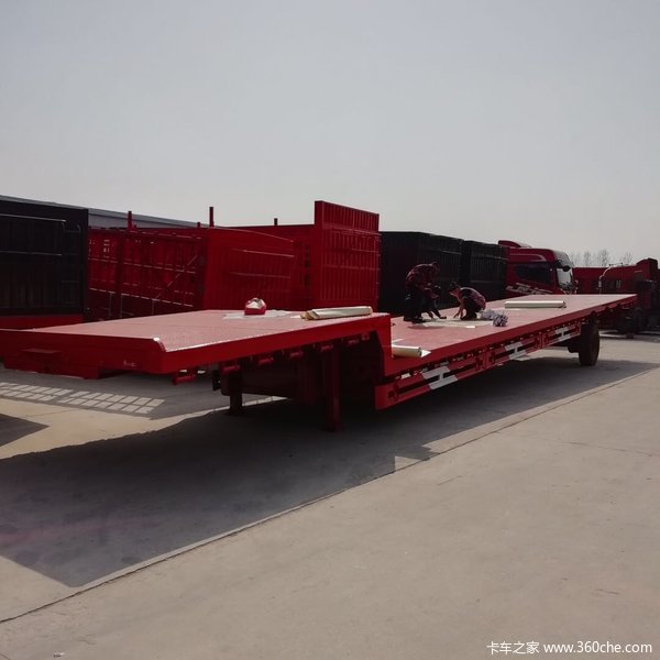 13.75*3米宽大板，前后等宽，带户出售！低平板半挂车图片