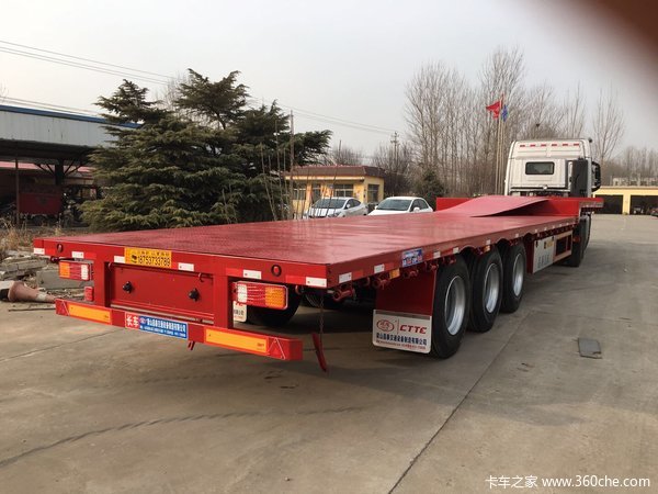 13.75*3米宽大板，前后等宽，带户出售！低平板半挂车图片