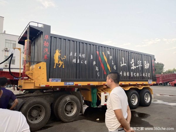 平板后翻自卸半挂车自卸半挂车图片