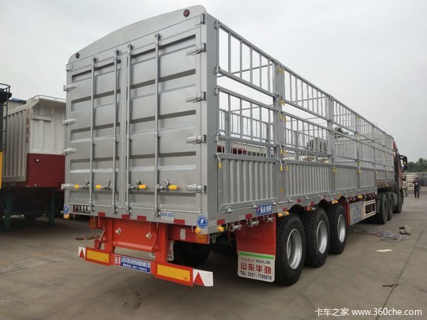 13米高低式仓栏运输半挂车仓栅式半挂车图片